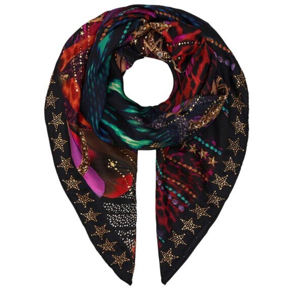 Camilla Rocket Woman Large Square Scarf b75E - Picture 2 of 5